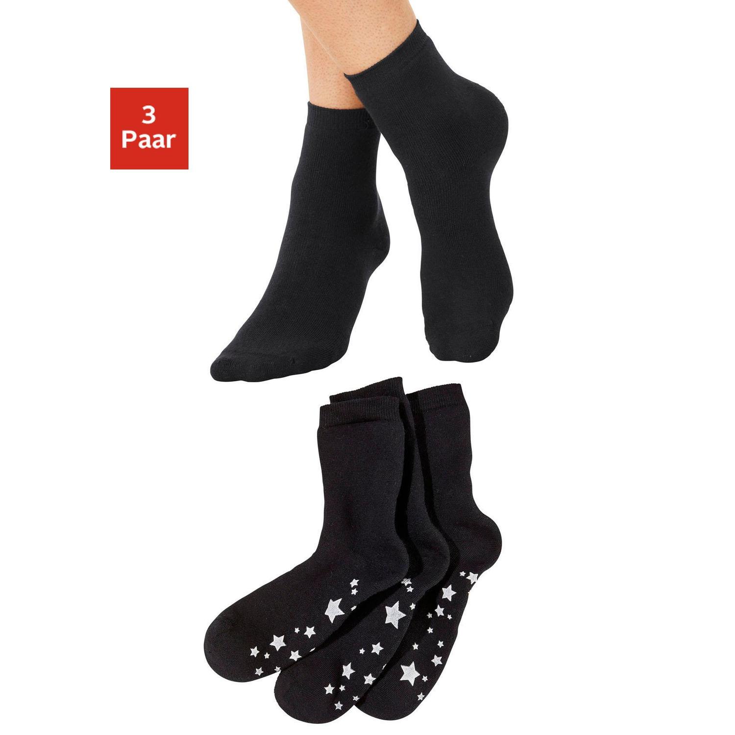 LAVANA ABS-Socken Damen schwarz Gr.35-38 von LAVANA