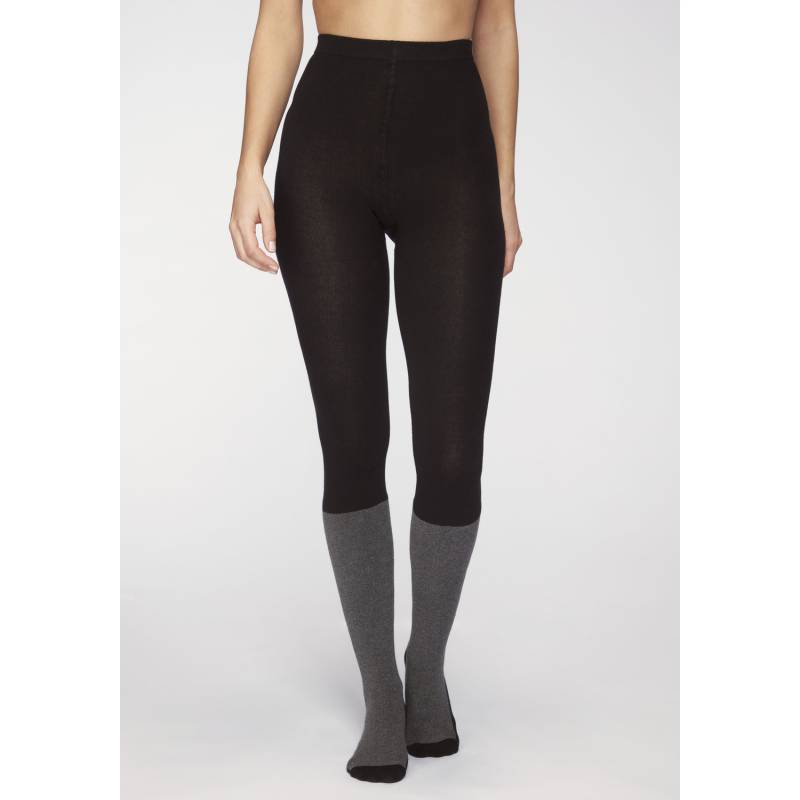 LAVANA Strickstrumpfhose Damen schwarz grau Gr.32/34 von LAVANA