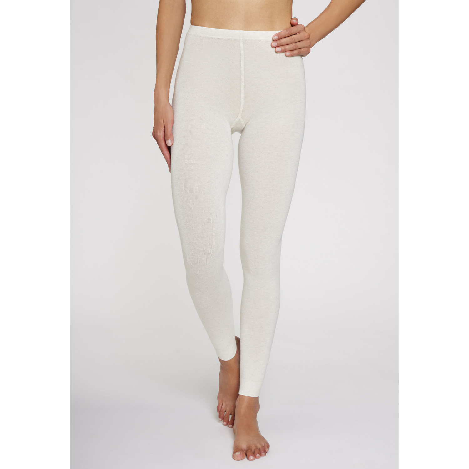 LAVANA Strickstrumpfleggings Damen natur meliert Gr.40/42 von LAVANA