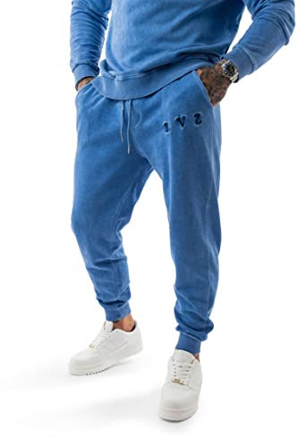 LAVENZO® - Hose für Herren, 100 % Baumwolle, Tracksuit Elegante Hose, Freizeitkleidung in Übergröße, Sportanzüge Vintage Jungen, Geschenkidee Geburtstag, hellblau, L von LAVENZO