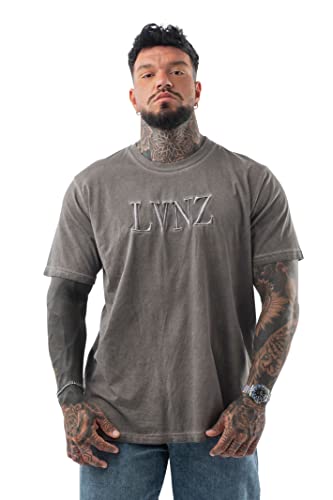 LAVENZO® - T Shirt für Herren mit kurzen Ärmeln, 100% Baumwolle - Freizeitkleidung für Jungen, T-Shirt, T-Shirt für besondere Größen, Geschenkidee Geburtstag, Dunkelbraun, Medium von LAVENZO