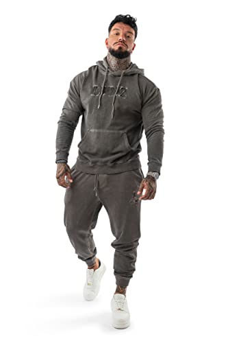 LAVENZO Trainingsanzug für Herren, elegant, 100 % Baumwolle, Trainingsanzug, Sweatshirt und Hose, Freizeitkleidung, große Größen, Sportanzüge, Jungen, Geschenkidee zum Geburtstag, Moro Kapuze, L von LAVENZO