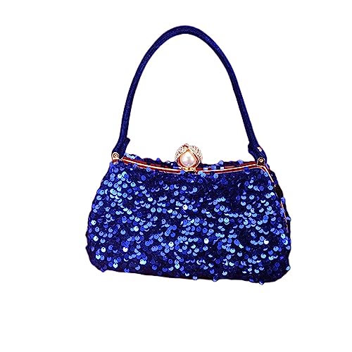 LAVIYE Abend-Clutch Mit Pailletten Und Pailletten FüR Damen Glitzernde Abend-Clutch FüR Braut Abschlussball Geschenk FüR Mutter Ehefrau, Freundin,Blau,One Size von LAVIYE