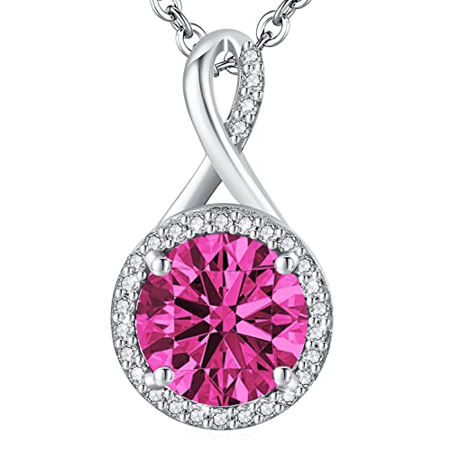 LAVUMO Halskette Damen Silber Rose Gold Kette Damen Schmuck Geschenke für Frauen Freundin Frau MaMa zum Geburtstag Weihnachten Valentinstag Muttertag Hypoallergen Sterling Silber Schmuck von LAVUMO