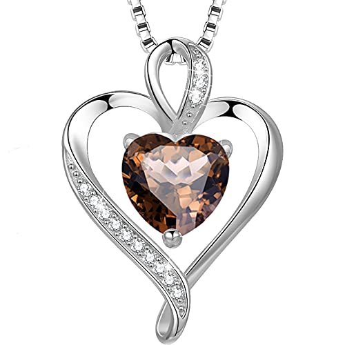 LAVUMO Herzkette 925 Silber Rosegold Gold Damen Halskette - Herz änhänger Silber Kette Damen Schmuck Geschenk für Frau Frauen MaMa Freundin an Geburtstags Weihnachten Valentinstag Hypoallergen Ketten von LAVUMO