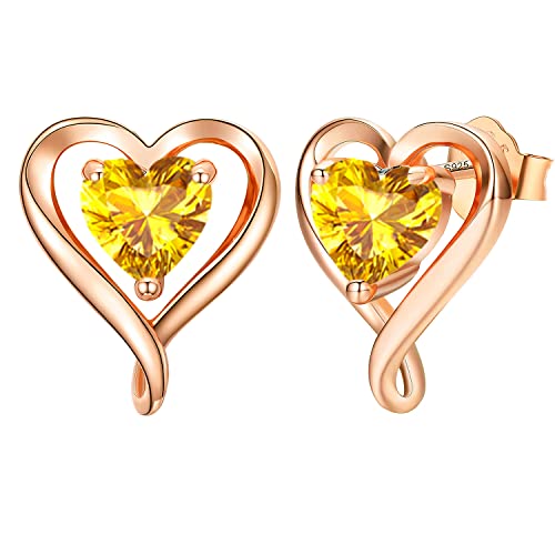 LAVUMO Ohrringe Silber 925 Rosegold Gold Damen Ohrstecker Set Geschenke für Frauen Freundin Mama Beste Freundin Mutter Oma zum Geburtstag Valentinstag Weihnachten Schmuck Damen von LAVUMO