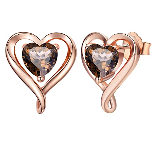LAVUMO Ohrringe Silber 925 Rosegold Gold Damen Ohrstecker Set Geschenke für Frauen Freundin Mama Beste Freundin Mutter Oma zum Geburtstag Valentinstag Weihnachten Schmuck Damen von LAVUMO