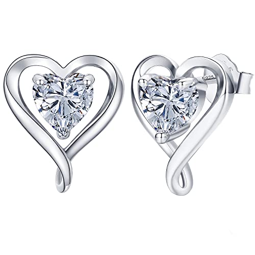 LAVUMO Ohrringe Silber 925 Rosegold Gold Damen Ohrstecker Set Geschenke für Frauen Freundin Mama Beste Freundin Mutter Oma zum Geburtstag Valentinstag Weihnachten Schmuck Damen von LAVUMO