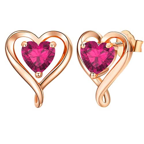 LAVUMO Ohrringe Silber 925 Rosegold Gold Damen Ohrstecker Set Geschenke für Frauen Freundin Mama Beste Freundin Mutter Oma zum Geburtstag Valentinstag Weihnachten Schmuck Damen von LAVUMO