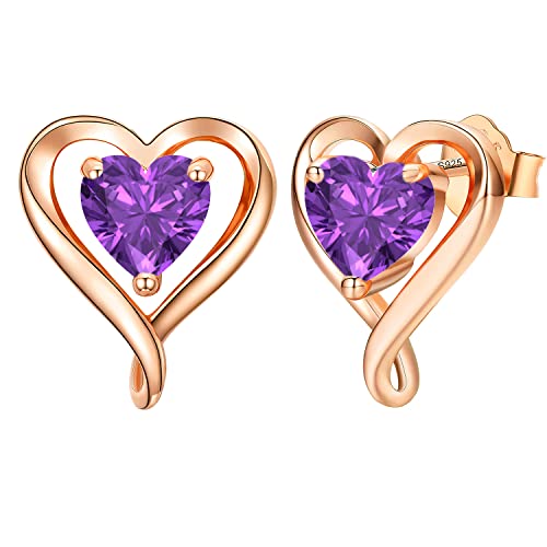 LAVUMO Ohrringe Silber 925 Rosegold Gold Damen Ohrstecker Set Geschenke für Frauen Freundin Mama Beste Freundin Mutter Oma zum Geburtstag Valentinstag Weihnachten Schmuck Damen Kleine Geschenke von LAVUMO