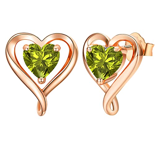 LAVUMO Ohrringe Silber 925 Rosegold Gold Damen Ohrstecker Set Geschenke für Frauen Freundin Mama Beste Freundin Mutter Oma zum Geburtstag Valentinstag Weihnachten Schmuck Damen Kleine Geschenke von LAVUMO