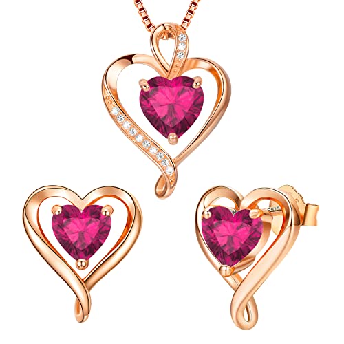LAVUMO Schmuck set Frauen Halskette Ohrringe Kette Set Silber Rosegold Gold Geschenke für Frauen Freundin Mama Beste Freundin Mutter zum Geburtstag Valentinstag Weihnachten Damen Schmuck Geschenk von LAVUMO