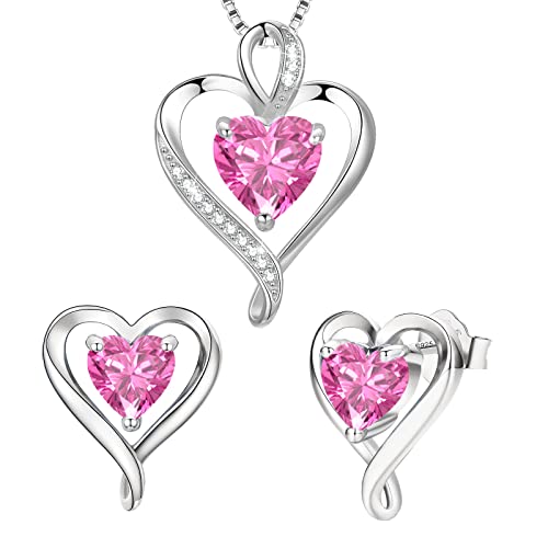 LAVUMO Schmuck set Frauen Halskette Ohrringe Kette Set Silber Rosegold Gold Geschenke für Frauen Freundin Mama Beste Freundin Mutter zum Geburtstag Valentinstag Weihnachten Damen Schmuck Geschenk von LAVUMO