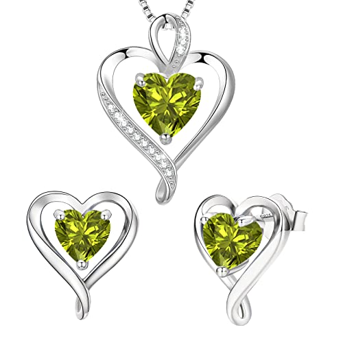 LAVUMO Schmuck set Frauen Halskette Ohrringe Kette Set Silber Rosegold Gold Geschenke für Frauen Freundin Mama Beste Freundin Mutter zum Geburtstag Valentinstag Weihnachten Damen Schmuck Geschenk von LAVUMO