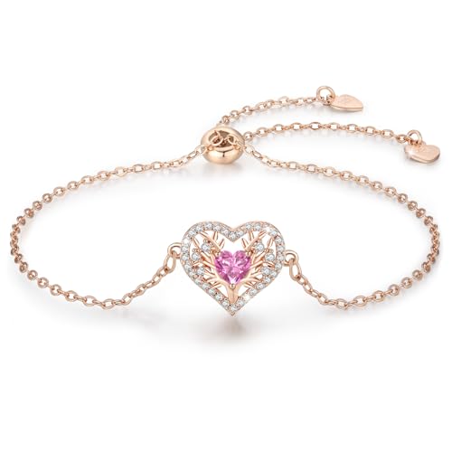 LAVUMO Tree Armband Damen (Rosé gold-10-Oktober) von LAVUMO