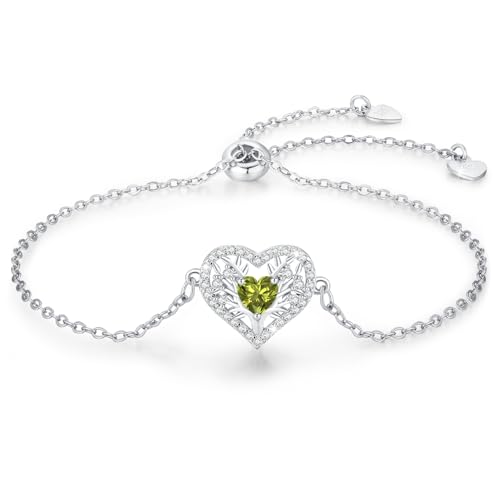 LAVUMO Tree Armband Damen (Silber-08-August) von LAVUMO