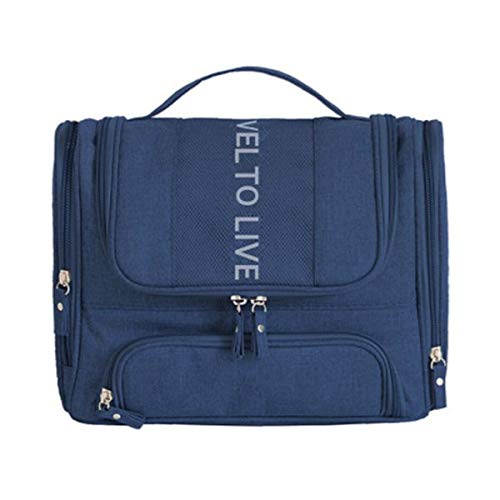 LAXED Marineblaue wasserdichte Männer hängende Kosmetiktasche -Organizer Make-up-Tasche für Frauen Notwendigkeiten Make-up Fall nass und trocken waschen Kulturbeutel, marineblau von LAXED