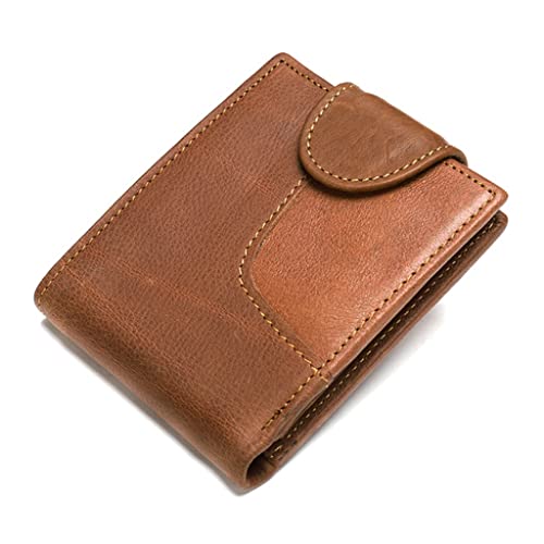 Echtes Leder Geldbörsen,Leder Herren Geldbörse,Casual Leder Herren Geldbörse Herren Geldbörse Herren Kreditkarteninhaber Herren Slim Short Wallet (Color : C, Size : As The Picture Shows) (Color : A, von LAXTO