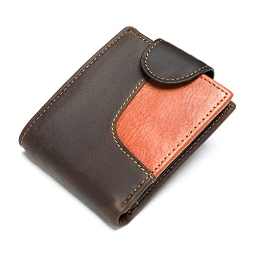 Echtes Leder Geldbörsen,Leder Herren Geldbörse,Casual Leder Herren Geldbörse Herren Geldbörse Herren Kreditkarteninhaber Herren Slim Short Wallet (Color : C, Size : As The Picture Shows) (Color : C, von LAXTO