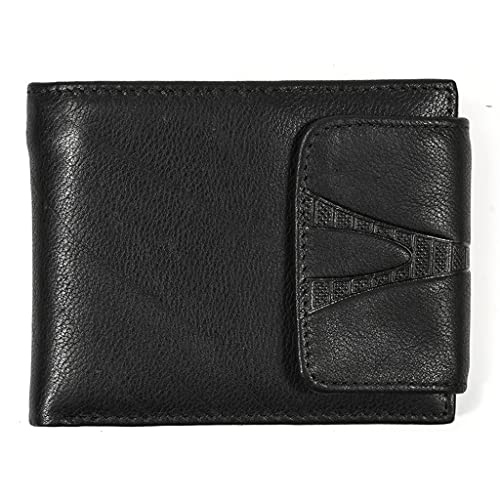 Echtes Leder Geldbörsen,Leder Herren Geldbörse,Leder Herren Kurze Geldbörse Herren Multi Card Slot Vintage Kartenhalter Clutch Wallet (Color : H, Size : One Size) (Color : D, Size : One Size) von LAXTO