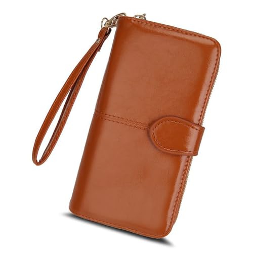 LAYAHAGO PU-Geldbörse für Damen, mehrere Fächer, Geldbörse, Clutch, Münzgeldbörse, Braun LAYAHAGO PU-Geldbörse für Damen, mehrere Fächer, Geldbörse, Clutch, Münzgeldbörse, Braun von LAYAHAGO