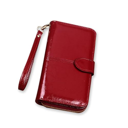 LAYAHAGO PU-Geldbörse für Damen, mehrere Fächer, Geldbörse, Clutch, Münzgeldbörse, Rotwein LAYAHAGO PU-Geldbörse für Damen, mehrere Fächer, Geldbörse, Clutch, Münzgeldbörse, Rotwein von LAYAHAGO