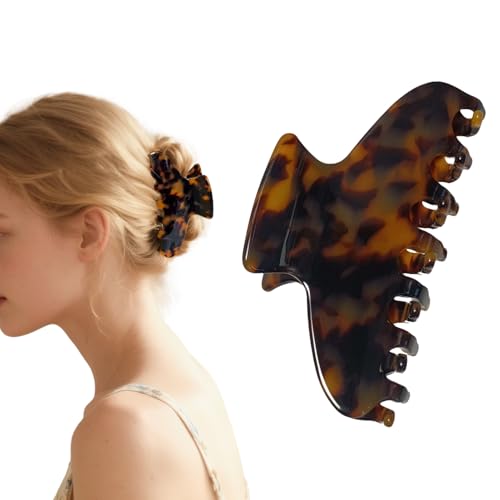 Haarklammern für Frauen: Große Power-Haarspangen, handgefertigt, für dickes und dünnes Haar; stilvolle Damen-Haar-Accessoires, Urlaubsgeschenke für Frauen (Leopardenmuster 2, 10,2 cm) von LAYONGMOLI