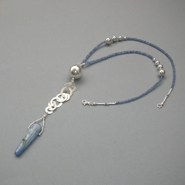 Blue Silver Spirit" Disthen | Kyanit Saphir Silbe von LAYSONA