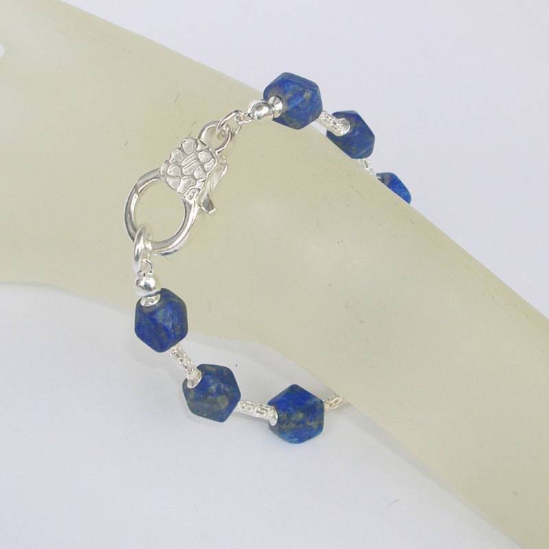 Blue Silver Spirit" Lapislazuli Silber Armband von LAYSONA