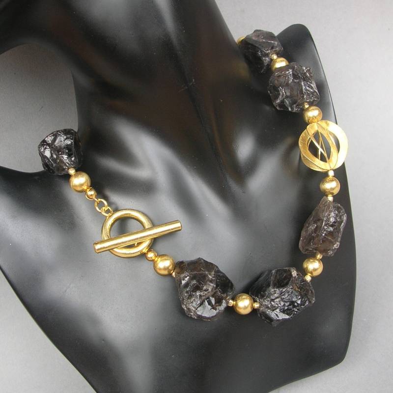 Monumental Smokey Rocket" Rauchquarz Collier von LAYSONA