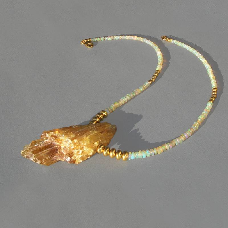 Multicolour Dream" Welo Opal Calcit Collier von LAYSONA