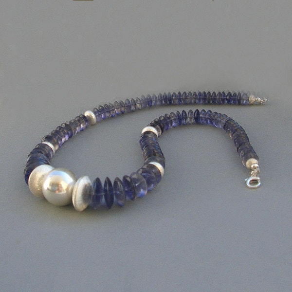 Purple Blue" Iolith Silber Collier von LAYSONA