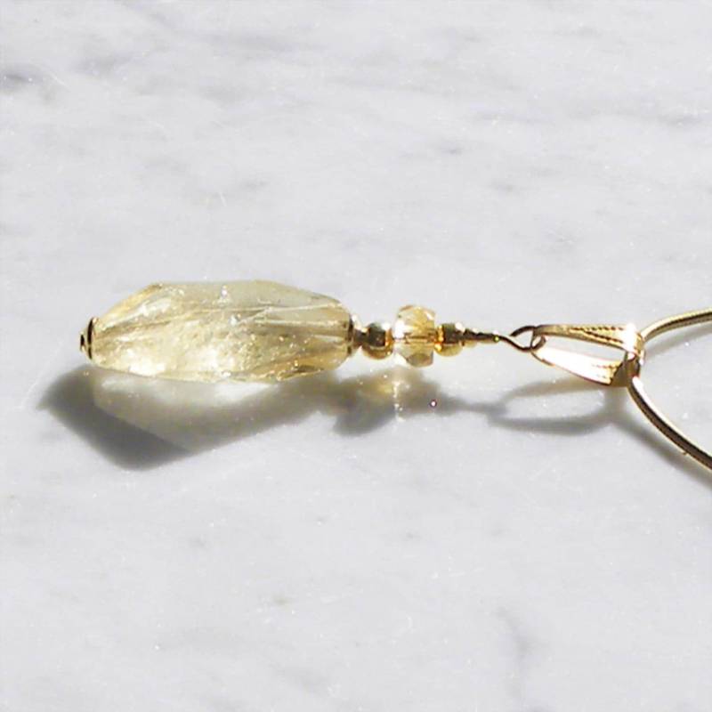 Crystal Sun - Citrin Silber Anhänger, Vergoldet Crystal Sun - Citrin Silber Anhänger, Vergoldet von LAYSONAdesign