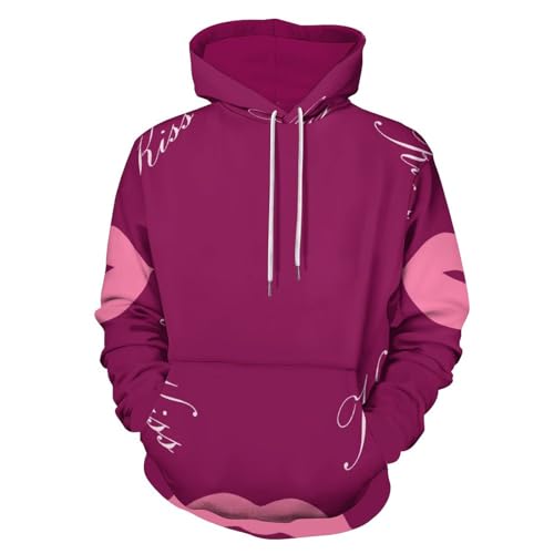 Hoodies Für Erwachsene Kuss Liebe Rosa Herren Hoody Sweatshirts Pocket Hoodie Für Damen von LAZAT