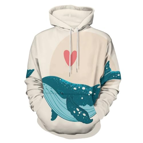 LAZAT Hoodies Für Erwachsene Wal Herren Hoody Sweatshirts Pocket Hoodie Für Damen von LAZAT