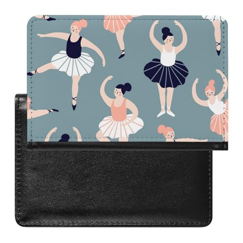 Reisepasshülle Etui Ballerina Balletttänzerin Mädchen Pu Leder Reisepasshülle Mit Kartenschlitz von LAZAT