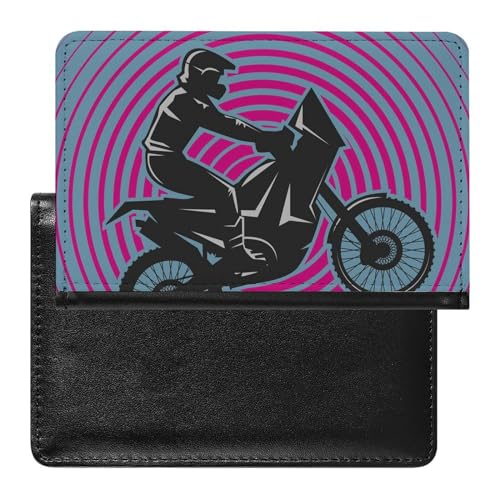 Reisepasshülle Etui Motocross Motorrad Sport Mann Pu Leder Reisepasshülle Mit Kartenschlitz von LAZAT