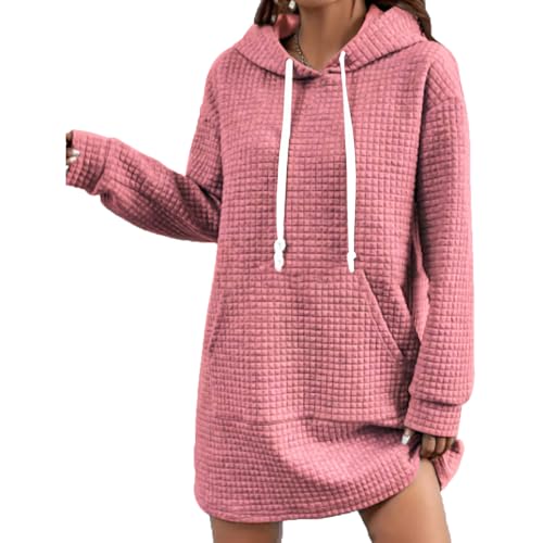 Damen Herbst Und Winter Solide Farbe Casual Hooded Herbst Und Winter Komfortable Casual Sweatshirt von LAZIRO