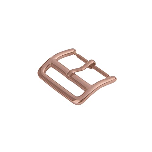 LAZIRO 1 stücke DIY Dornschließe Fit for Samsung Serie Uhrenschnalle 18mm 20mm 22mm Knopf Edelstahl Silber Poliert Armbandschnallen (Color : 20mm rose gold) von LAZIRO