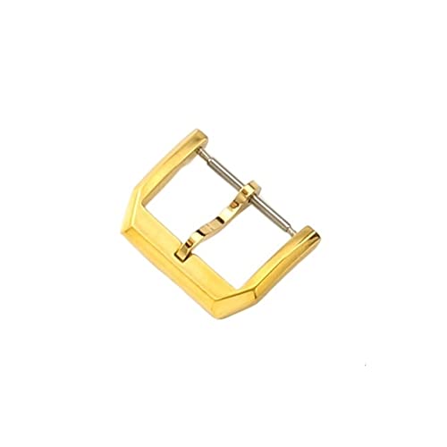 LAZIRO 18 Mm Edelstahl-Uhrenschnalle For Uhrenboden, Passend For IWC-Faltschließe, Schmetterlingsverschluss, Passend For Pilot, Passend For Portofino (Color : Pin buckle-Gold) von LAZIRO