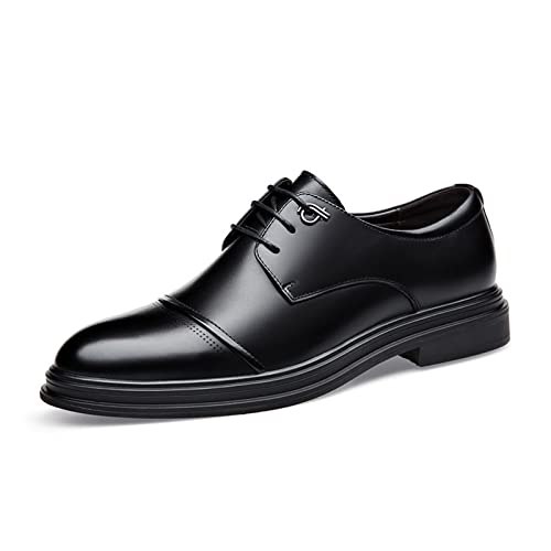 LAZIRO Lederschuhe Herren Business Formelle Kleidung Herren Jugend Schwarz Trendige Weiche Sohle Lässige Herrenschuhe (Color : Noir, Size : 42 EU) von LAZIRO