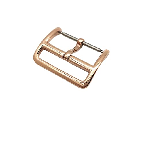 LAZIRO Smart Watch Buckle Fit for Huawei Fit for Garmin Fossil Watch Edelstahlverschluss Schwarz Silber Rose Gold Schnalle Uhrenverschluss Zubehör (Color : 20 mm Rose Gold) von LAZIRO