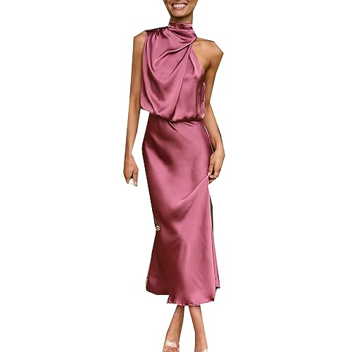 Sommer Temperament Frauen äRmellose HäNgenden Hals Solide Farbe Hohe Taille Bequeme Freizeitkleider Sommer Temperament Frauen äRmellose HäNgenden Hals Solide Farbe Hohe Taille Bequeme Freizeitkleider von LAZIRO