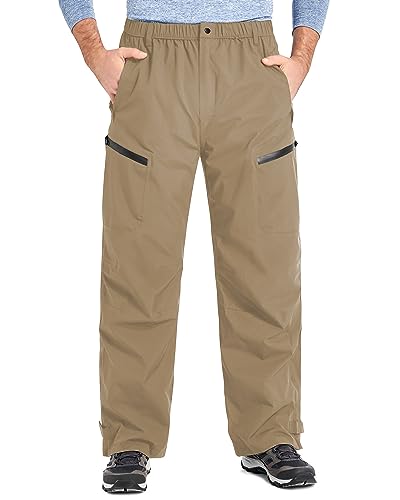 Regenhose für Herren, wasserdicht, winddicht, Wanderhose, Khaki, 3XL Regenhose für Herren, wasserdicht, winddicht, Wanderhose, Khaki, 3XL von LAZYDAY