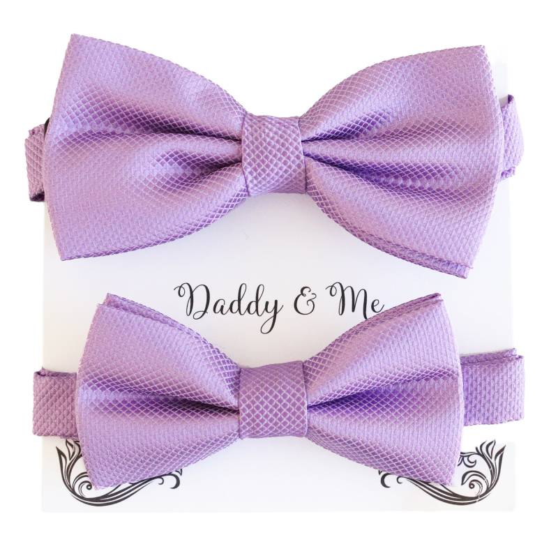 Lavendel Fliege Set Für Papa Sohn Daddy Me Geschenkset Vater Match Bogen Handgemachte Kinderschleife, Verstellbare Kinderfliege, Kleinkind von LAhandmadeGift