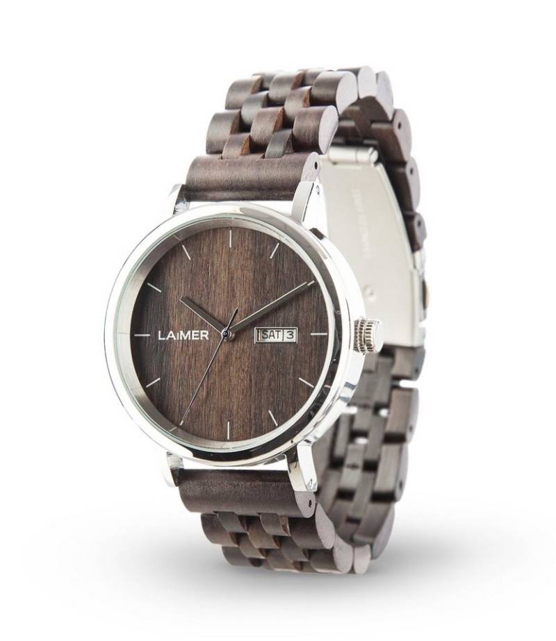 LAiMER Automatikuhr Herren Armbanduhr Raúl Sandelholz Analog 0063, (1-tlg) von LAiMER