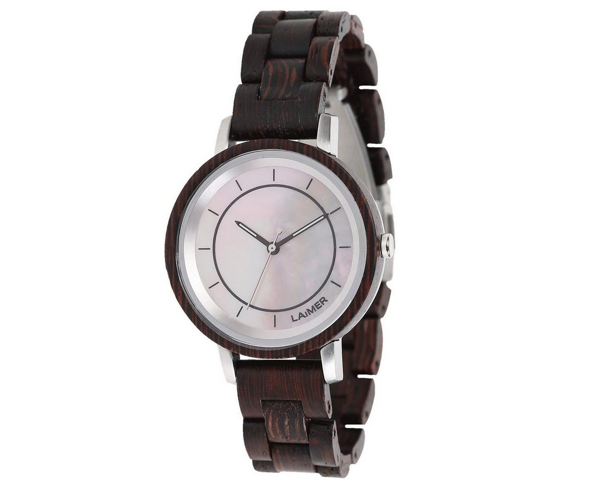 LAiMER Quarzuhr LAiMER Damen Uhr 0144 Karolin Wengenholz mit Perlmutt, (1-tlg) von LAiMER