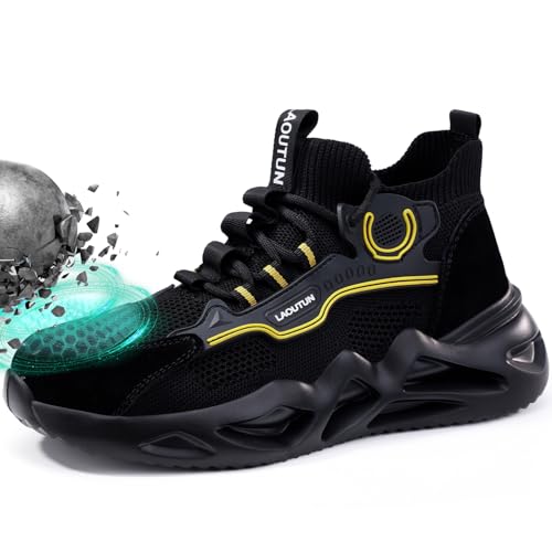 LAoutun Arbeitsschuhe Herren Atmungsaktiv Sicherheitsschuhe Herrens SBP Leicht Stahlkappenschuhe Herren Arbeits- & Berufsschuhe Arbeitsschuhes Damen Safety Shoes for Men von LAoutun