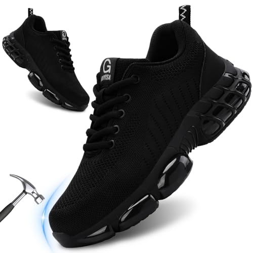 LAoutun Arbeitsschuhe Herren Leichte Sicherheitsschuhe Elastische weiche Stahlkappenschuhe Berufsschuhe Herren Bequeme Stilvolle Schützende Industrielle Arbeitsstiefel mit Luftkissen LAoutun Arbeitsschuhe Herren Leichte Sicherheitsschuhe Elastische weiche Stahlkappenschuhe Berufsschuhe Herren Bequeme Stilvolle Schützende Industrielle Arbeitsstiefel mit Luftkissen von LAoutun