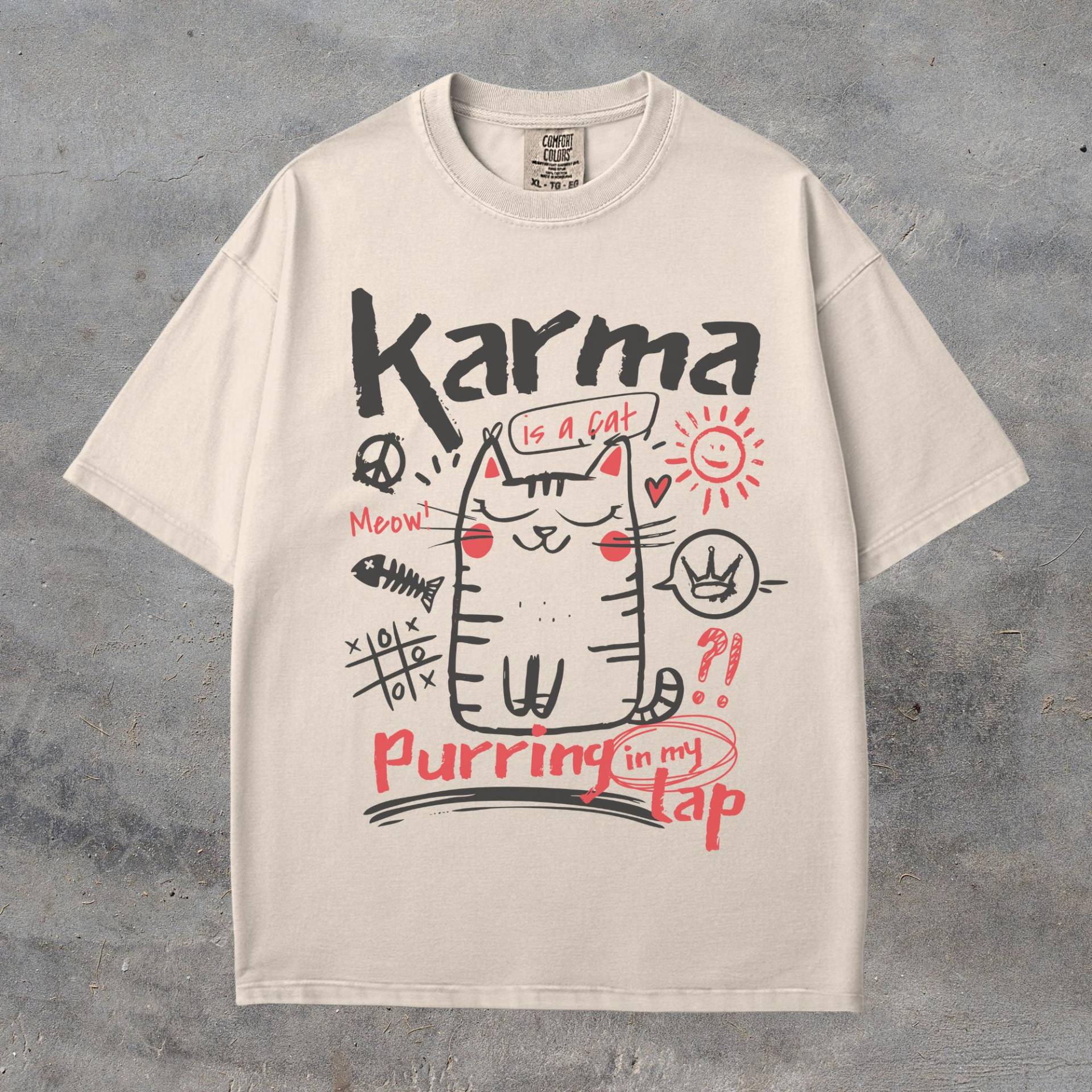 Karma Is A Cat Shirt, Funny T-Shirt, Kawaii Gift, Meme Vingtage Style Retro Lover Gift For Lovers Karma Is A Cat Shirt, Funny T-Shirt, Kawaii Gift, Meme Vingtage Style Retro Lover Gift For Lovers von LArtisano